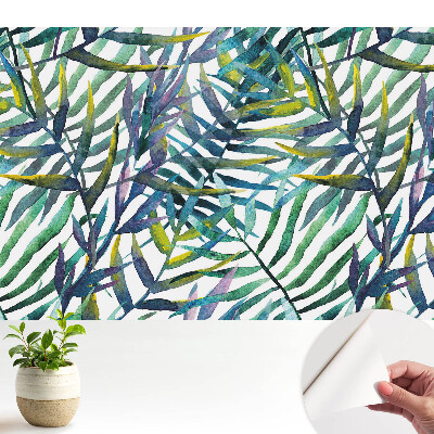 Öntapadó tapéta Trópusi akvarell levelek ismétlődő mintázat