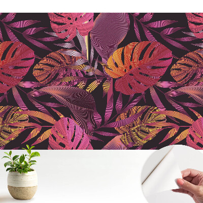 Modern tapéta Egzotikus levelek dinamikus energiamintázata