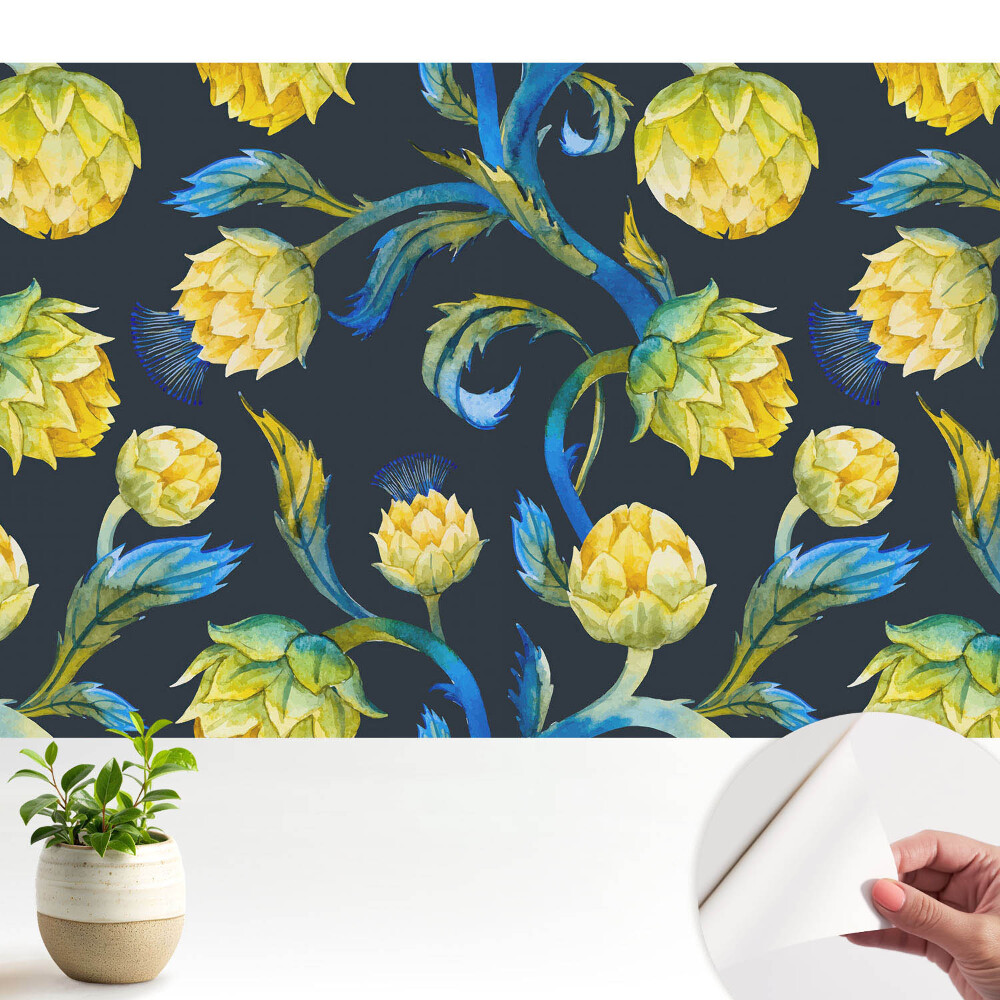 Öntapadós tapéta falra Akvarell virágok elegancia élénkség