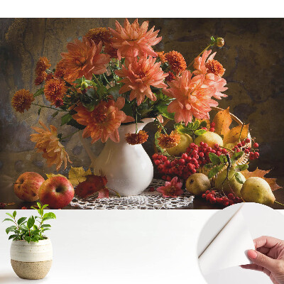 Öntapadós tapéta falra Virágok gyümölcsökkel