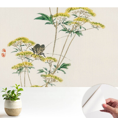 Öntapadó tapéta Finom virágok rovar harmónia természet