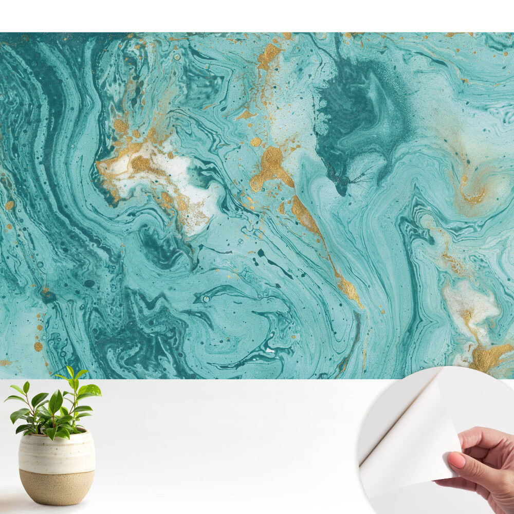 Tapéta Türkiz absztrakt minták eleganciája a színekben