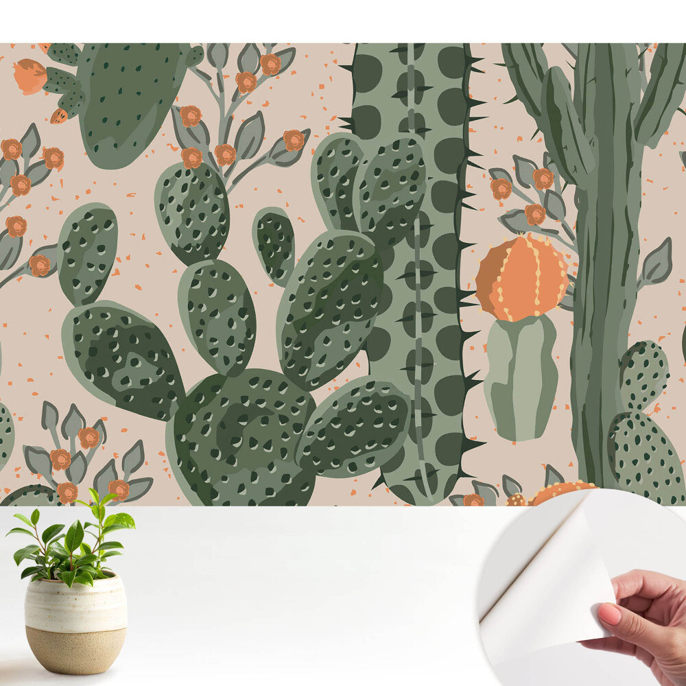 Tapéta Kaktuszok modern mintázatú
