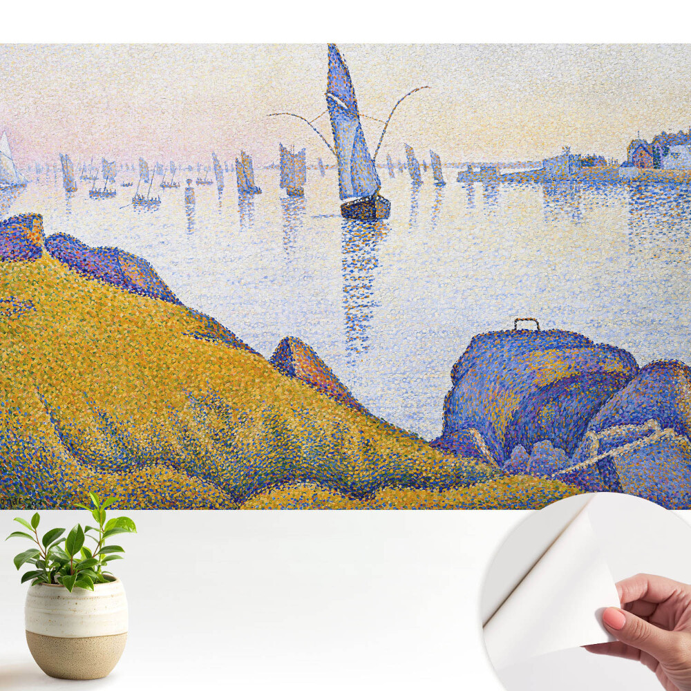 Öntapadós tapéta falra Tengerparti táj vitorlásokkal