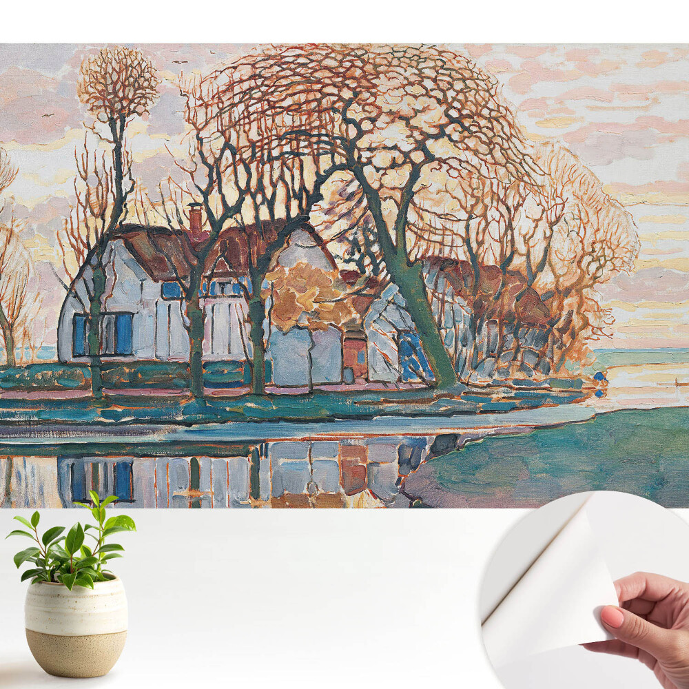 Tapéta Békés vidéki táj tükörképe