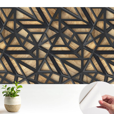 Modern tapéta Geometrikus háromszögek fa harmóniája