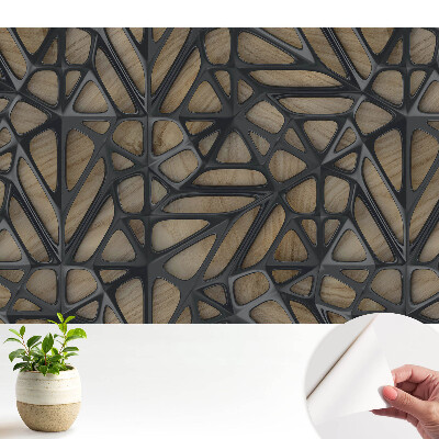 Modern tapéta Áttört fa dekoráció, modern design