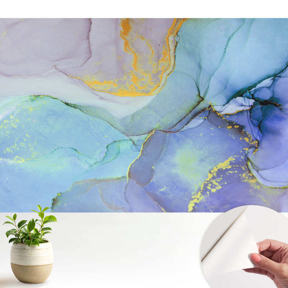 Öntapadó tapéta Színes akvarell absztrakt foltok