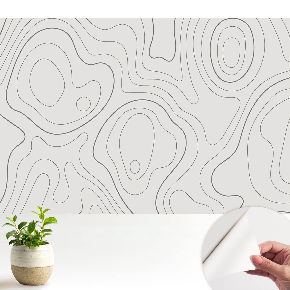 Öntapadós tapéta Absztrakt hullámok, vonalak, kontúrok