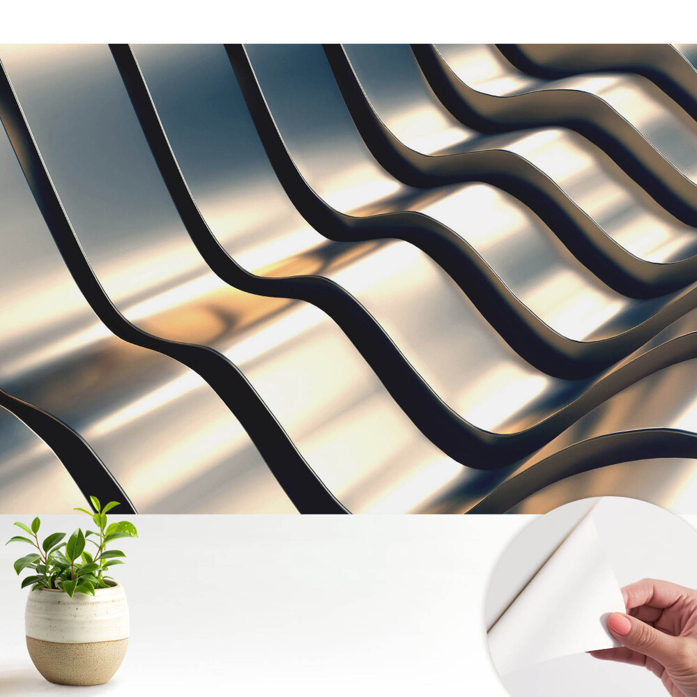 Tapéta Fémhullámok modern stílusban