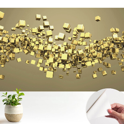 Tapéta Sárga kockák dinamikus formában