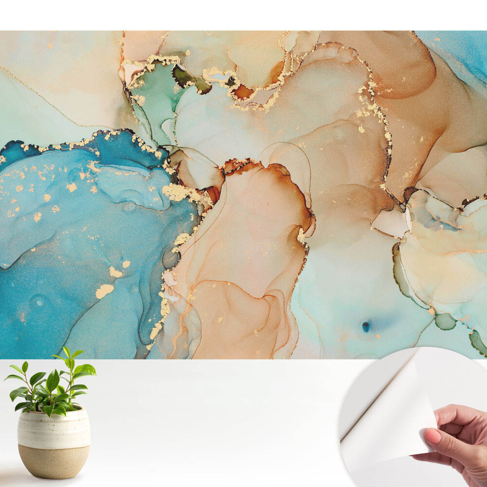 Öntapadós tapéta falra Absztrakt színek harmonikus kompozíció