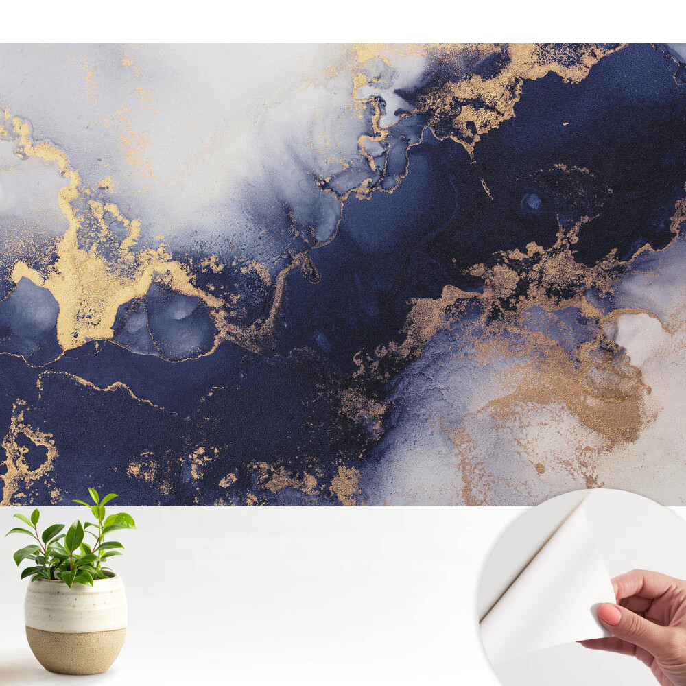 Dekor tapéta Absztrakt sötétkék bézs elegancia