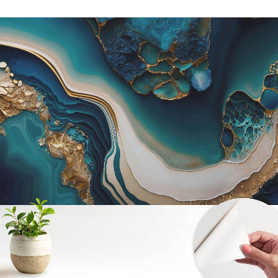 Modern tapéta Hullámok a színek absztrakt elegancia harmóniája