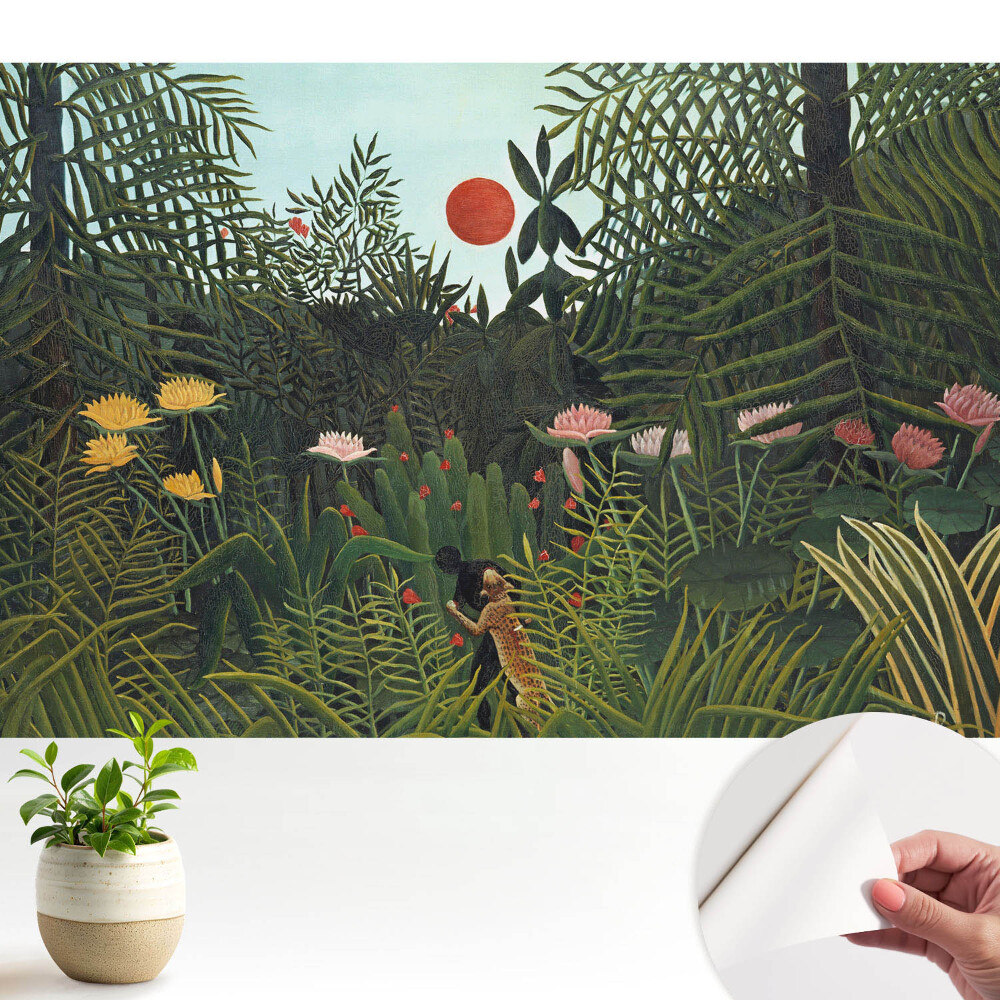 Öntapadó tapéta Trópusi dzsungel napfigura