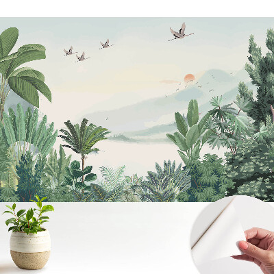 Modern tapéta Egzotikus dzsungel táj természet