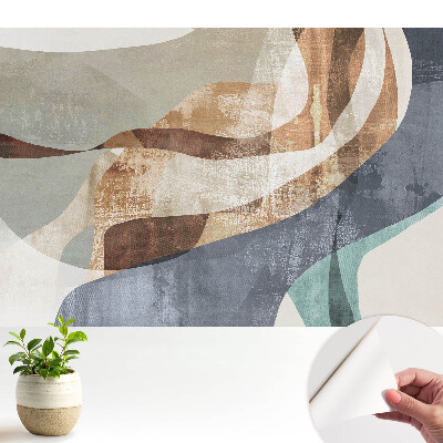 Öntapadó tapéta Színes, hullámos absztrakt formák