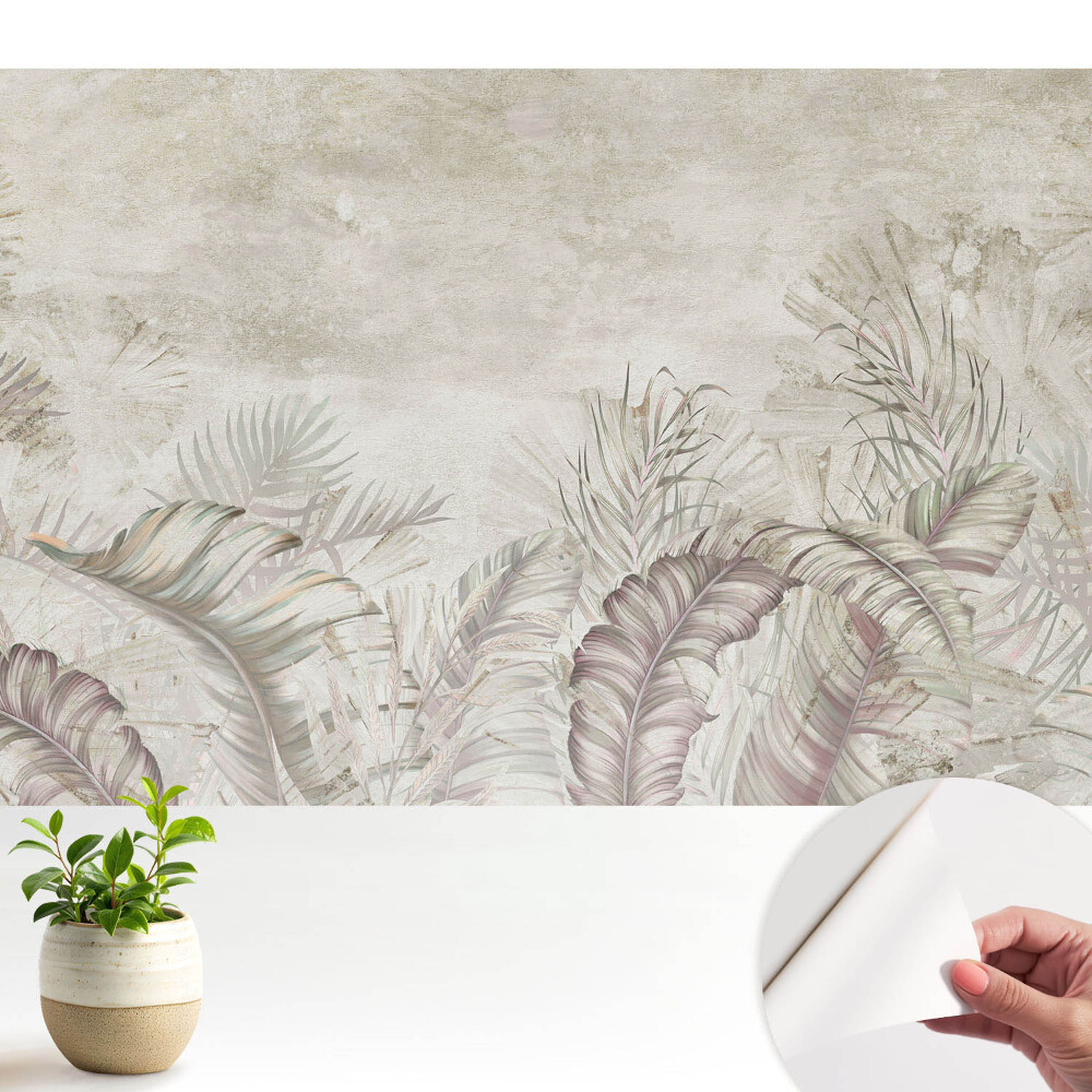 Dekor tapéta Finom pasztell növényzet