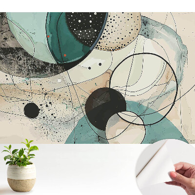 Öntapadós tapéta falra Absztrakt geometriai kompozíció