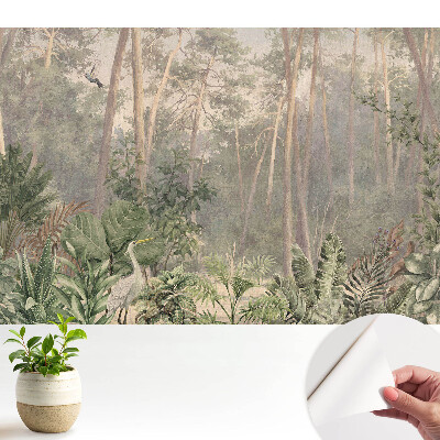 Modern tapéta Trópusi erdő pasztell természet téma