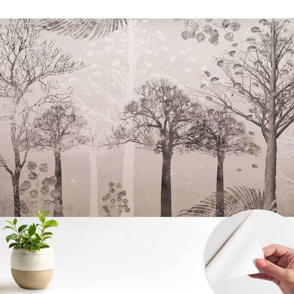 Öntapadós tapéta falra Nyugtató erdei táj