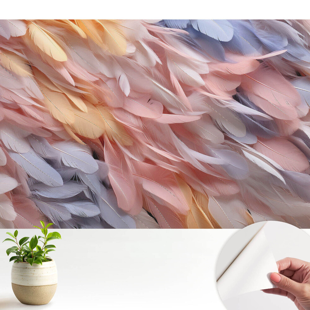 Öntapadós tapéta Pasztell tollak könnyedsége