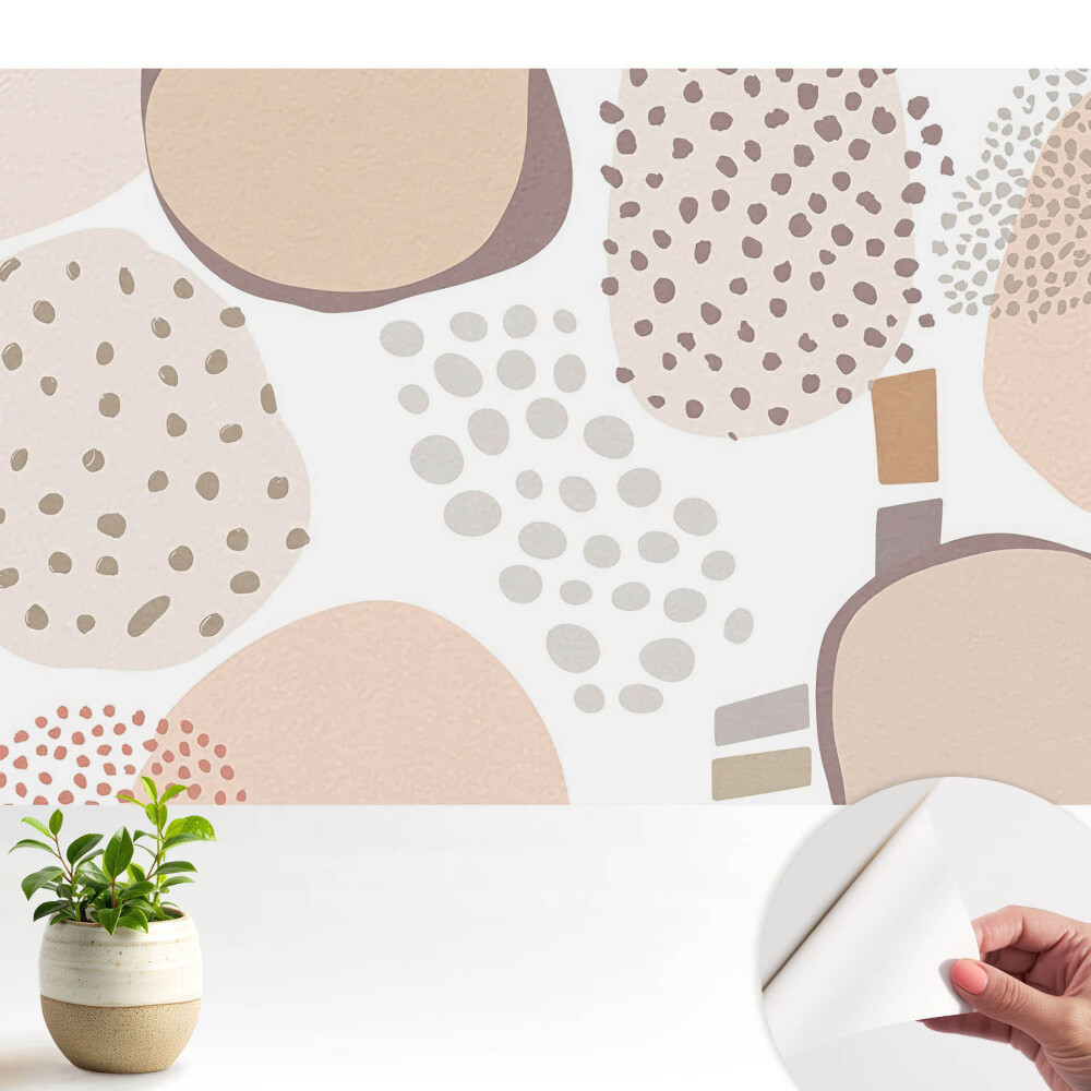 Tapéta Bézs színű gyümölcspöttyök absztrakt