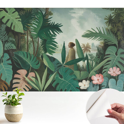 Öntapadó tapéta Trópusi táj növényi harmónia