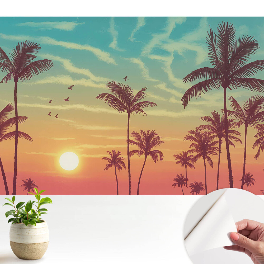 Öntapadós tapéta falra Pálmafák a nyugati part békéjében