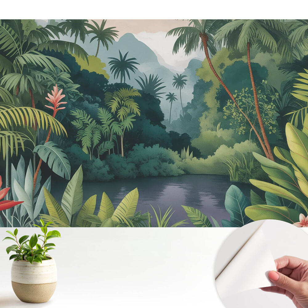 Modern tapéta Trópusi dzsungel pihentető harmónia