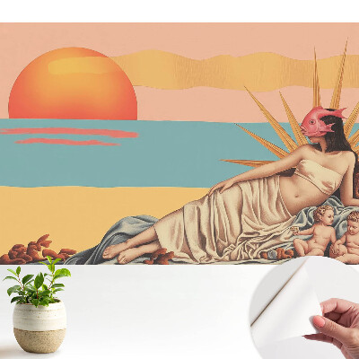 Öntapadós tapéta falra Reneszánsz szürrealizmus pasztell nyugat