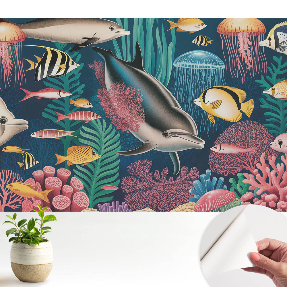 Öntapadós tapéta Egy színekkel teli víz alatti világ