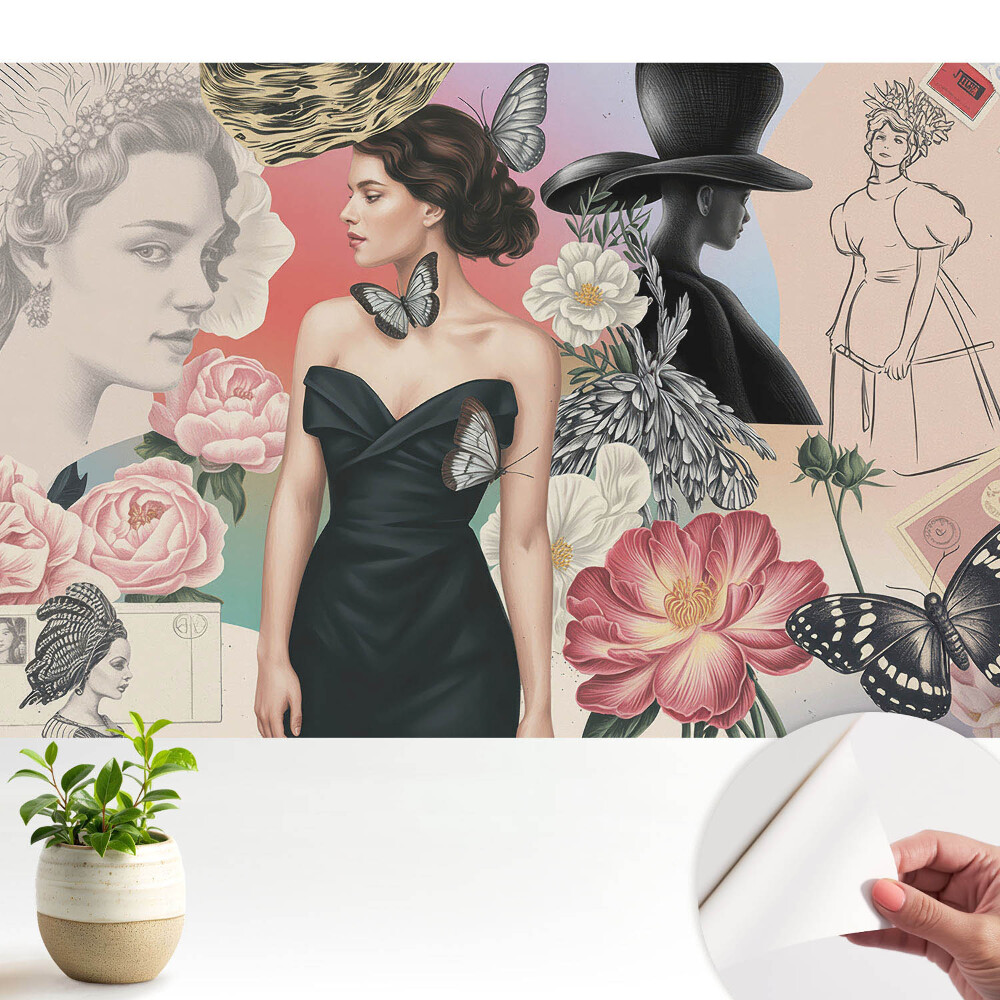 Öntapadós tapéta falra Elegancia és romantika klasszikus stílusban