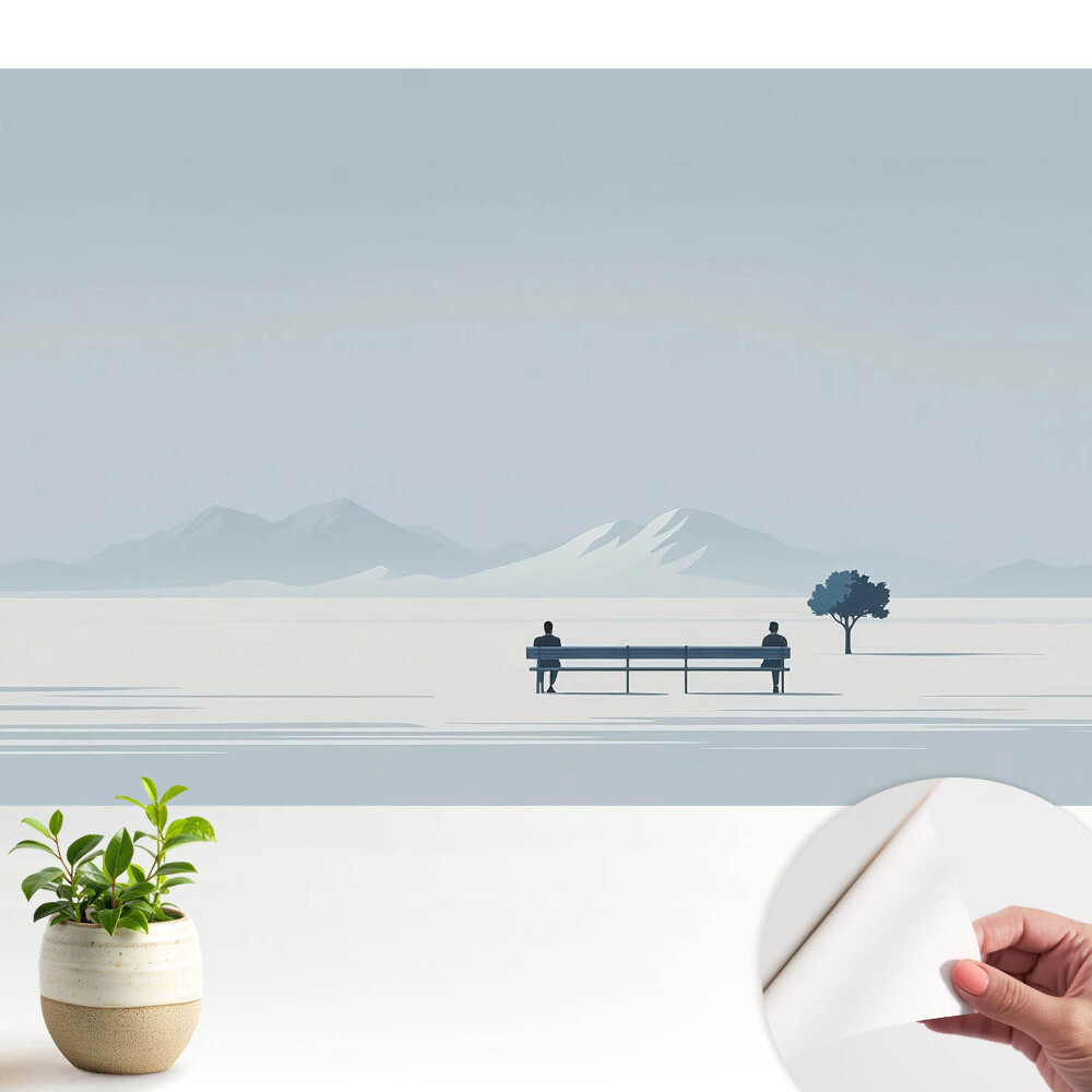 Tapéta Béke egy padon egy fa alatt