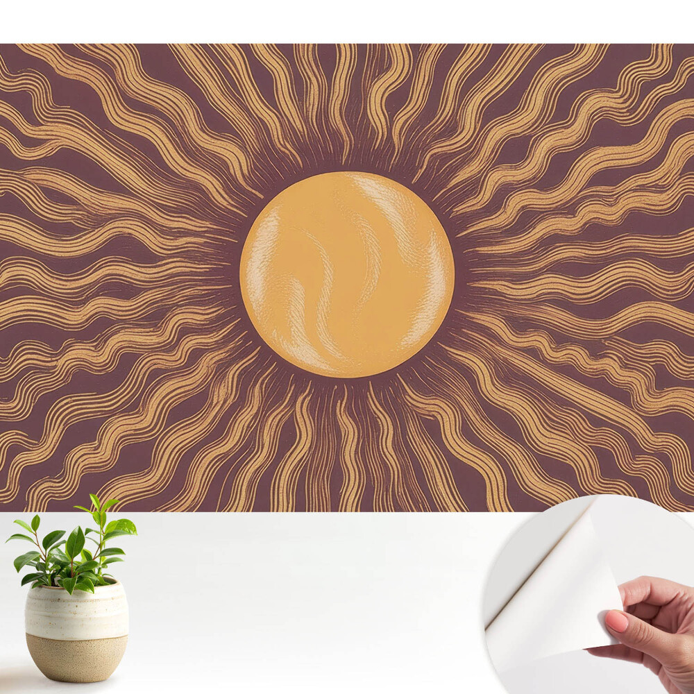 Öntapadós tapéta Nap és hullámok energikus kompozíciója