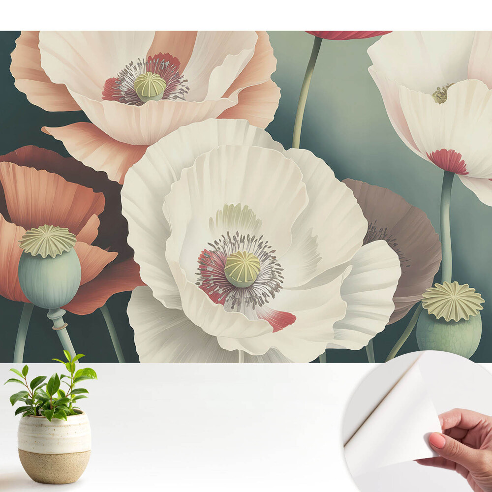 Dekor tapéta Pipacsvirágok finom elegancia