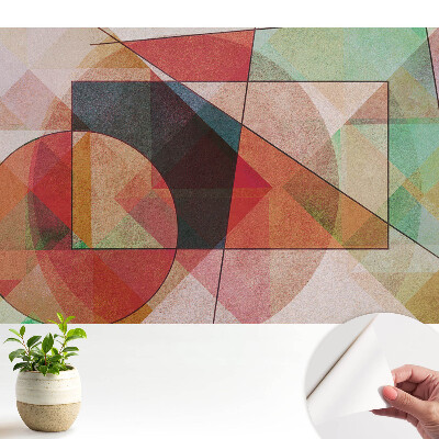 Dekor tapéta színes geometriai formákkal és inspiráló mintával