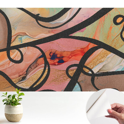 Öntapadó tapéta Absztrakt hullámok és kontrasztvonalak