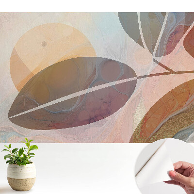 Öntapadós tapéta Absztrakt levelek és körök