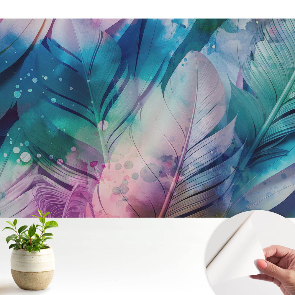 Tapéta Színes tollak modern harmonikus minta