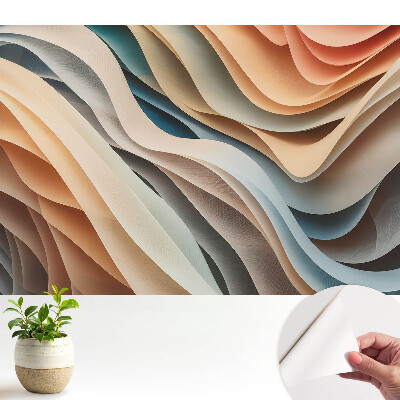 Tapéta Pasztell hullámos rétegek absztrakció