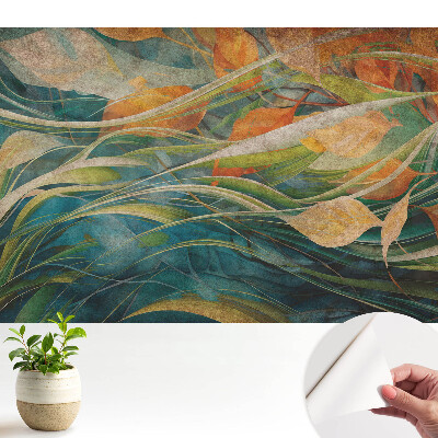 Öntapadó tapéta Természetes levelek a vízen