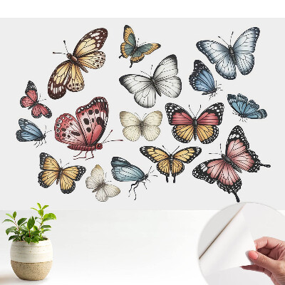 Öntapadó tapéta Színes pillangók szétszórva harmonikusan