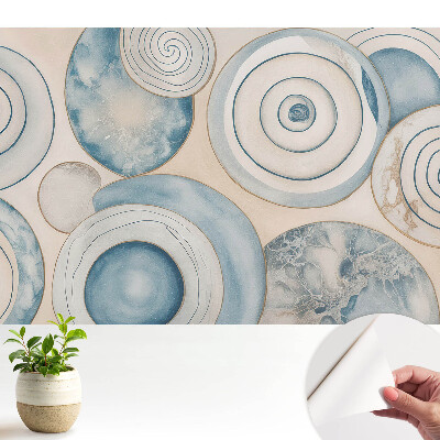 Öntapadós tapéta Kék spirálok modern absztrakció