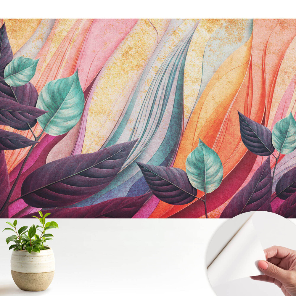 Modern tapéta Színes levelek absztrakt háttér