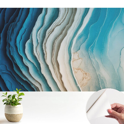 Tapéta Absztrakt hullámok kék árnyalatokban