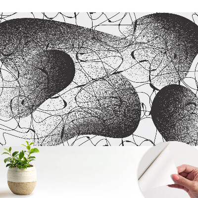 Dekor tapéta Fekete vonalak fehér alapon