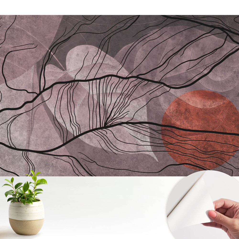 Öntapadós tapéta falra Absztrakt vonalak dinamikus kör