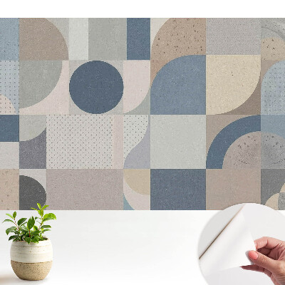 Öntapadós tapéta falra Geometrikus minták visszafogott színekben
