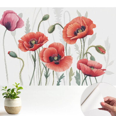 Tapéta Klasszikus botanikai mákok.